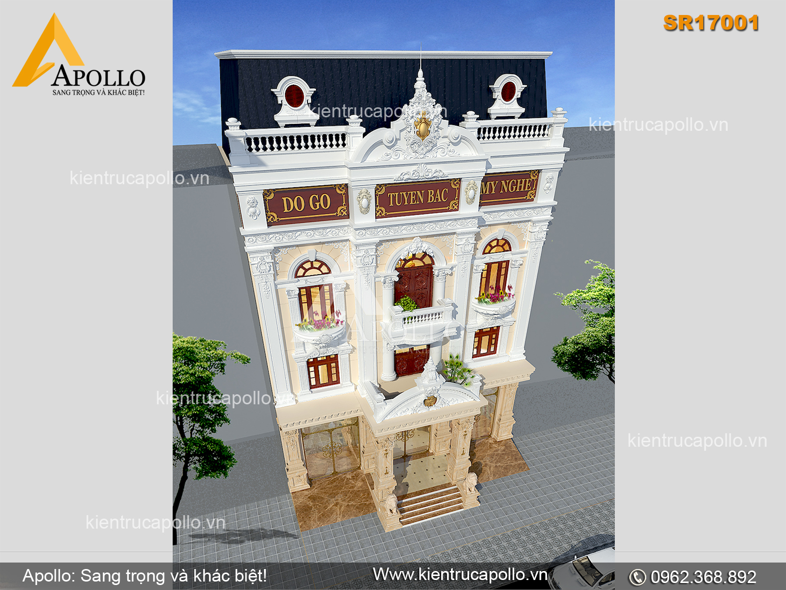 Mẫu showroom tân cổ điển đồ gỗ phong cách ấn tượng (SR17001)